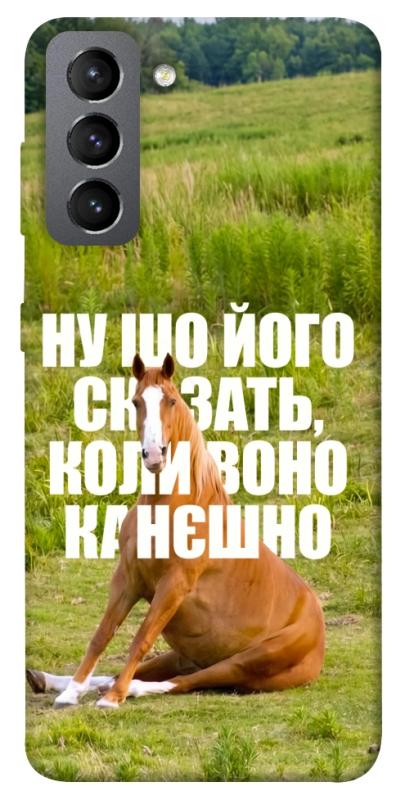 Чохол itsPrint Horse sitting для Samsung Galaxy S21 FE, меми, купити оптом з доставкою