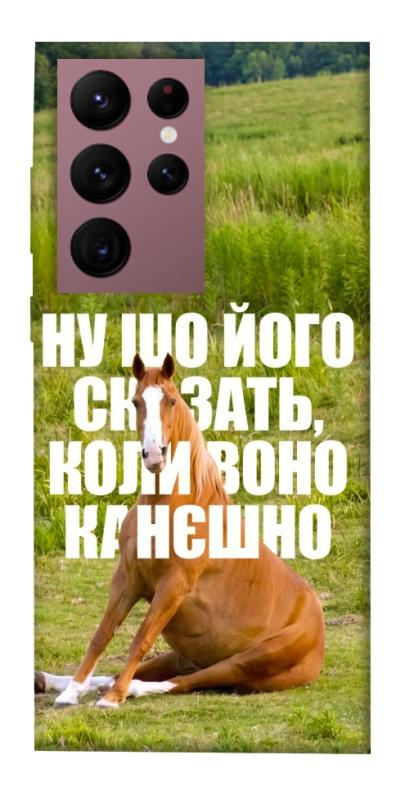 Чохол itsPrint Horse sitting для Samsung Galaxy S22 Ultra, меми, купити оптом з доставкою