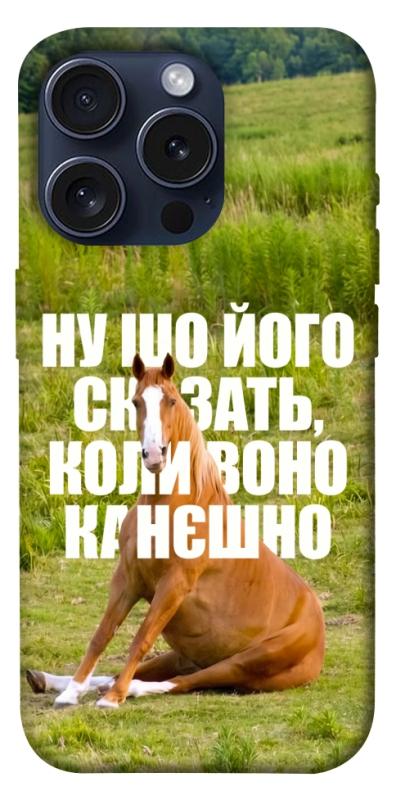 Чохол itsPrint Horse sitting для Apple iPhone 15 Pro (6.1"), меми, купити оптом з доставкою