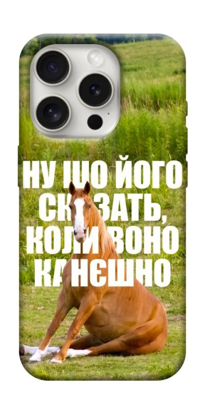 Чохол itsPrint Horse sitting для Apple iPhone 16 Pro (6.3"), меми, купити оптом з доставкою