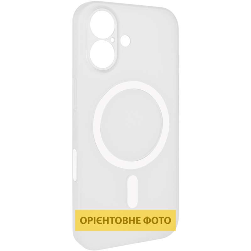 Чохол PC Slim Matte with Magnetic Fit (camera button) для Apple iPhone 16 (6.1"), White, Пластик, купити оптом з доставкою