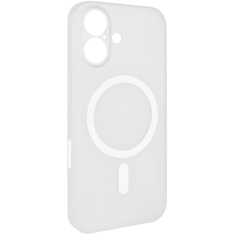 Чохол PC Slim Matte with Magnetic Fit (camera button) для Apple iPhone 17 (6.3"), White, Пластик, купити оптом з доставкою