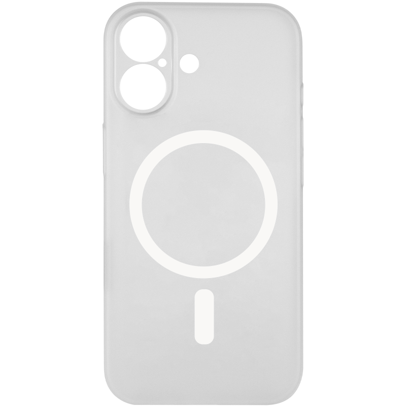 Чохол PC Slim Matte with Magnetic Fit (camera button) для Apple iPhone 17 (6.3"), White 2, Пластик, купити оптом з доставкою