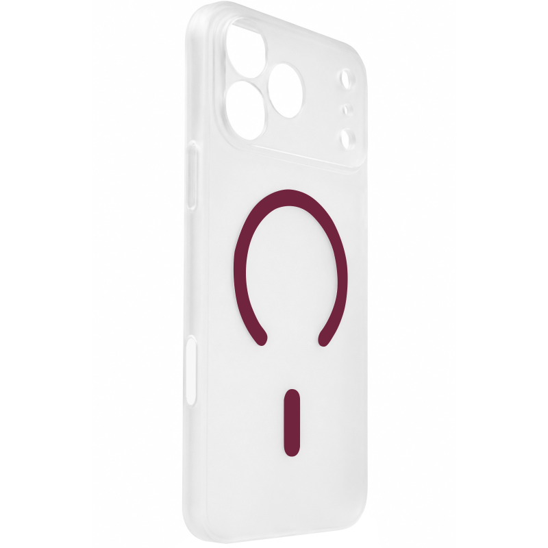 Чехол PC Slim Matte with Magnetic Fit (camera button) для Apple iPhone 17 Pro / 18 Pro (6.3"), Dark Cherry, Пластик, купить оптом с доставкой