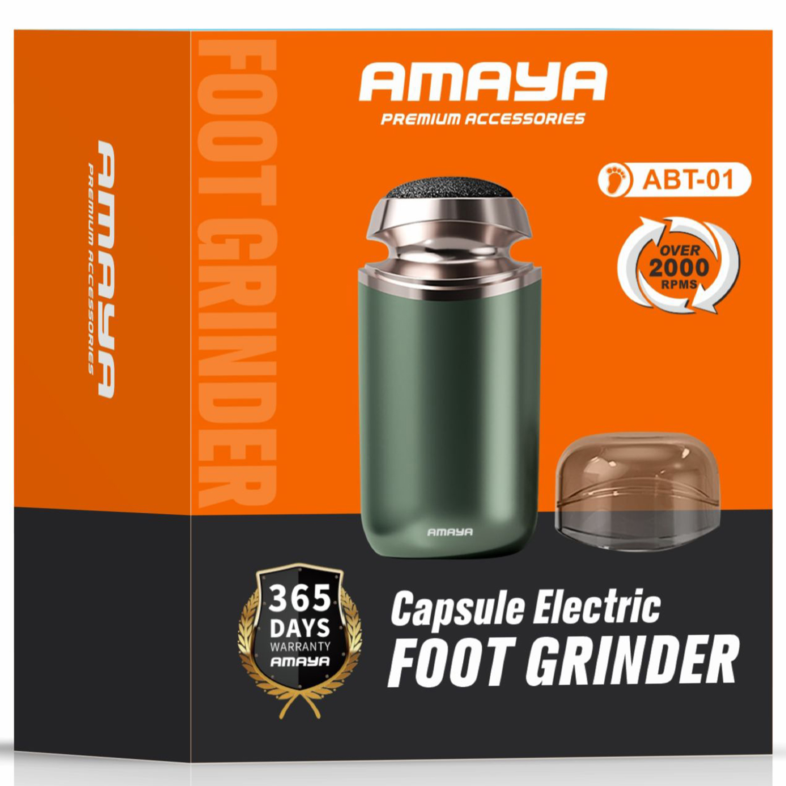 Электрическая пемза для педикюра Amaya ABT-01 capsule, Green 1, купить оптом с доставкой