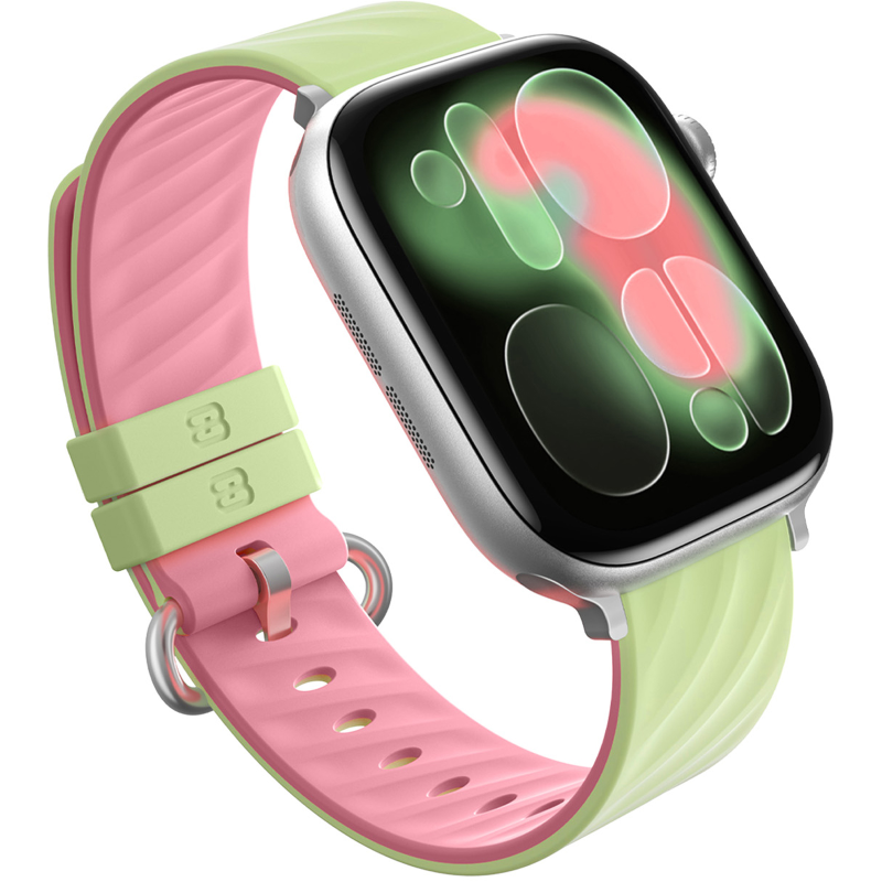 Ремінець BlueO Lollipop Silicone для Apple Watch 38/40/41/42mm(ser.10), Pink Green, купити оптом з доставкою