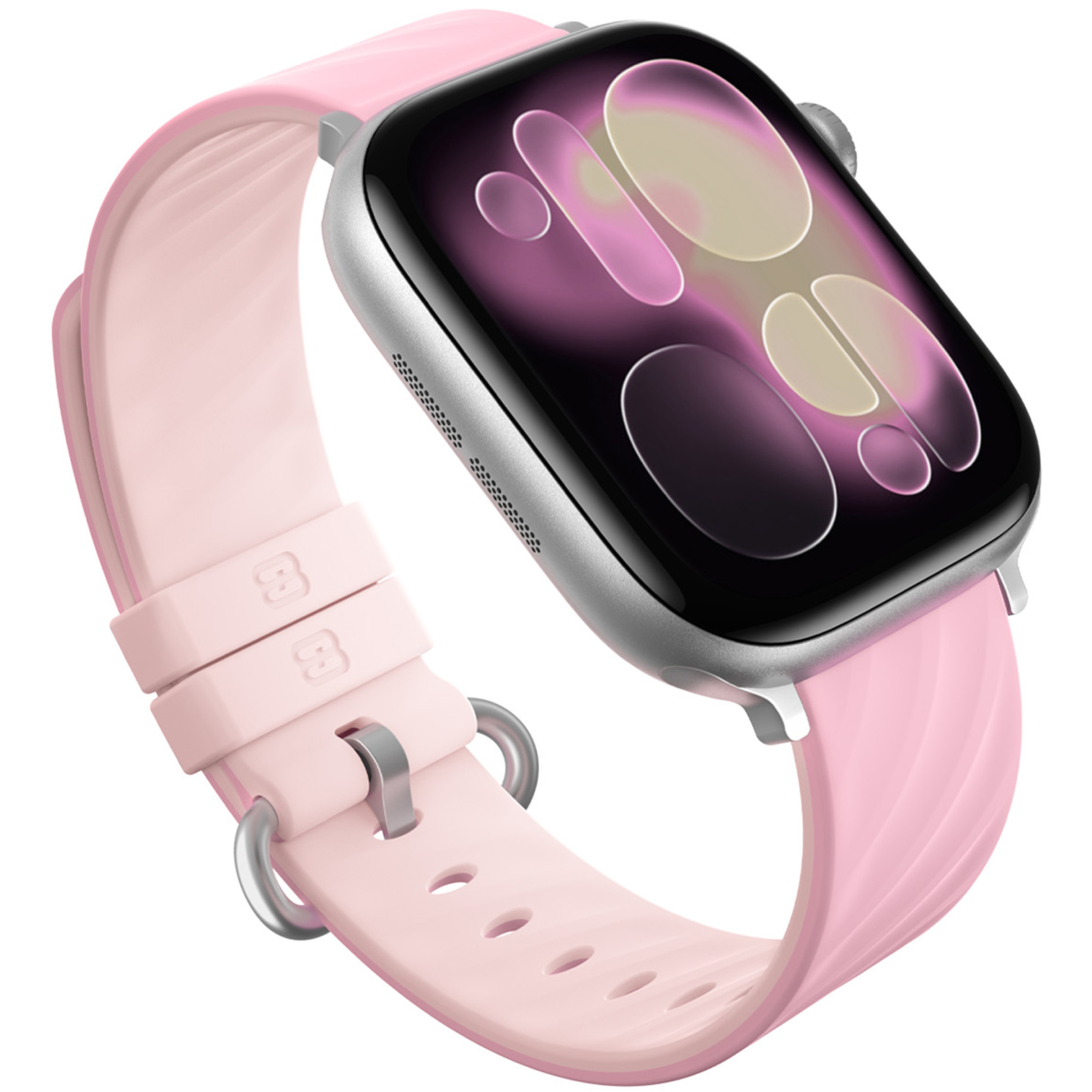 Ремінець BlueO Lollipop Silicone для Apple Watch 42(ser.1-3)/44/45/46/49mm, Pink White, купити оптом з доставкою