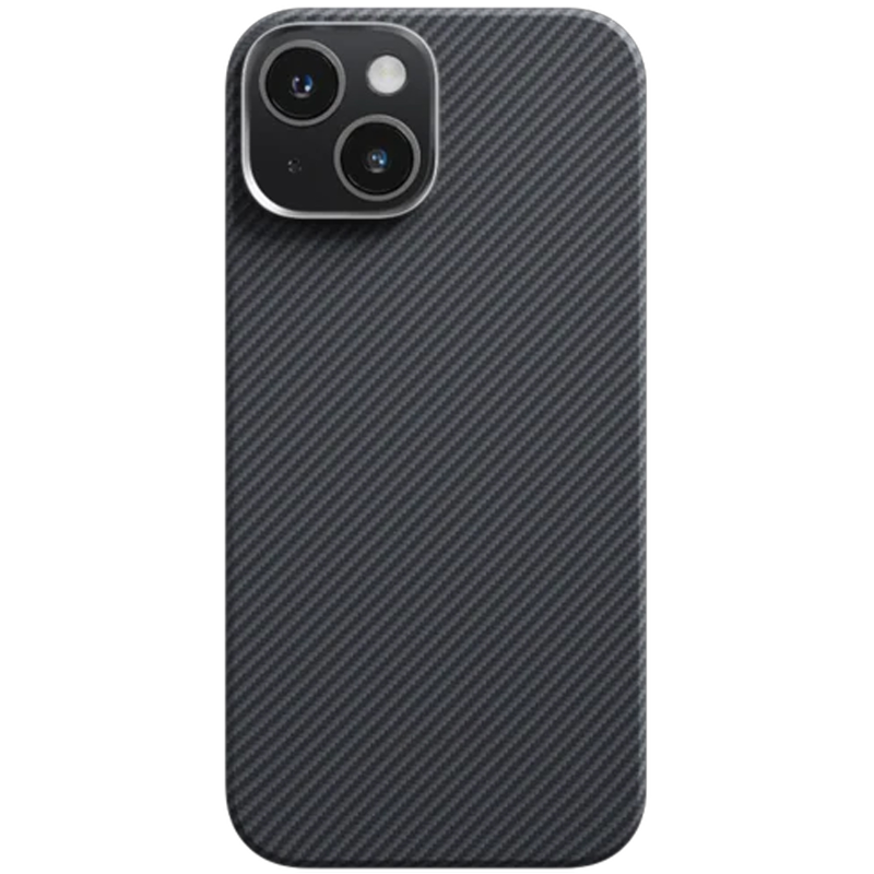 Уцінка Чохол PC Carbon Protection Slim with Magnetic Fit для Apple iPhone 15 (6.1"), М'ята упаковка / Black 1, Пластик, купити оптом з доставкою