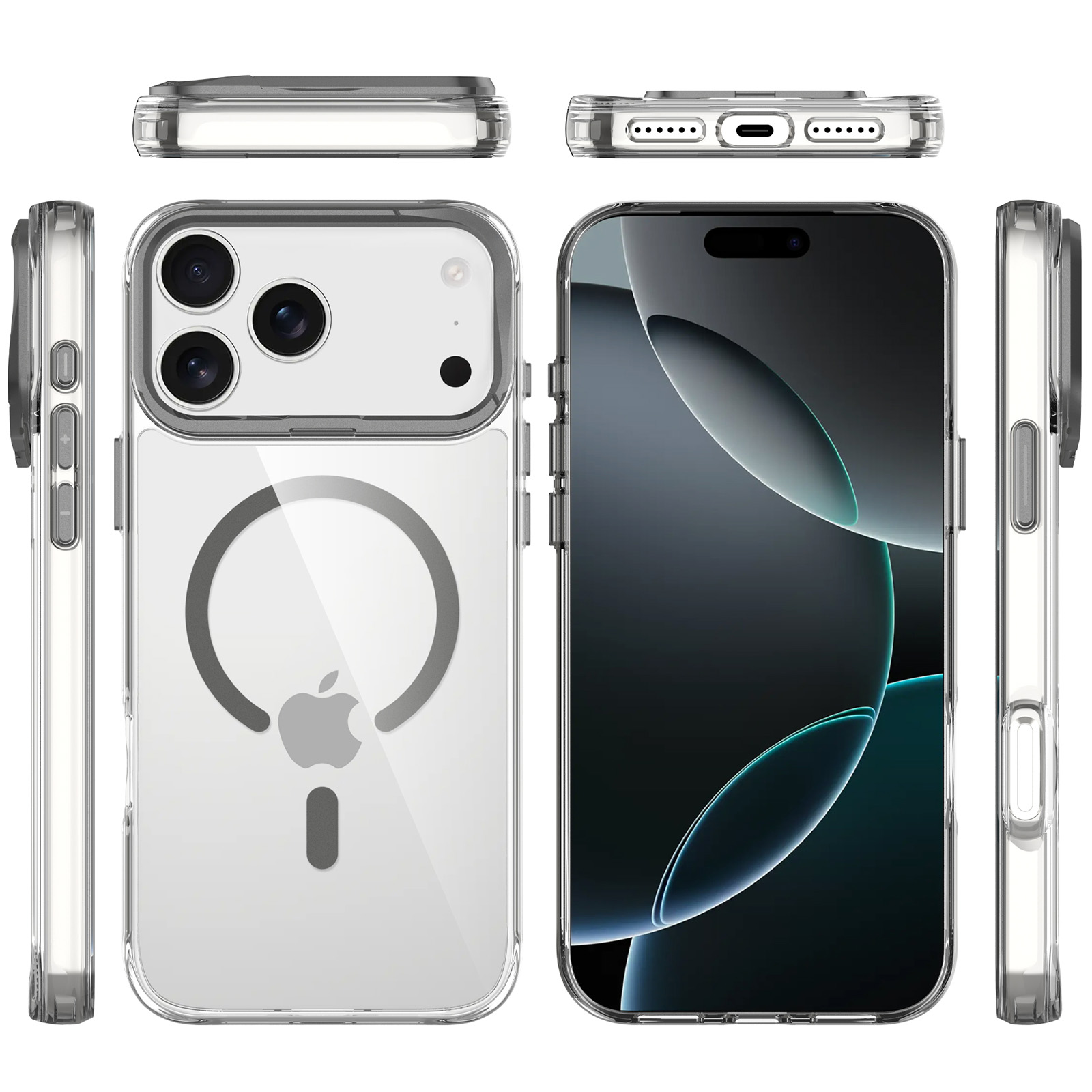 Чехол TPU Space Case Apex with Magnetic Fit для Apple iPhone 17 Pro / 18 Pro (6.3"), Grey 3, TPU, купить оптом с доставкой