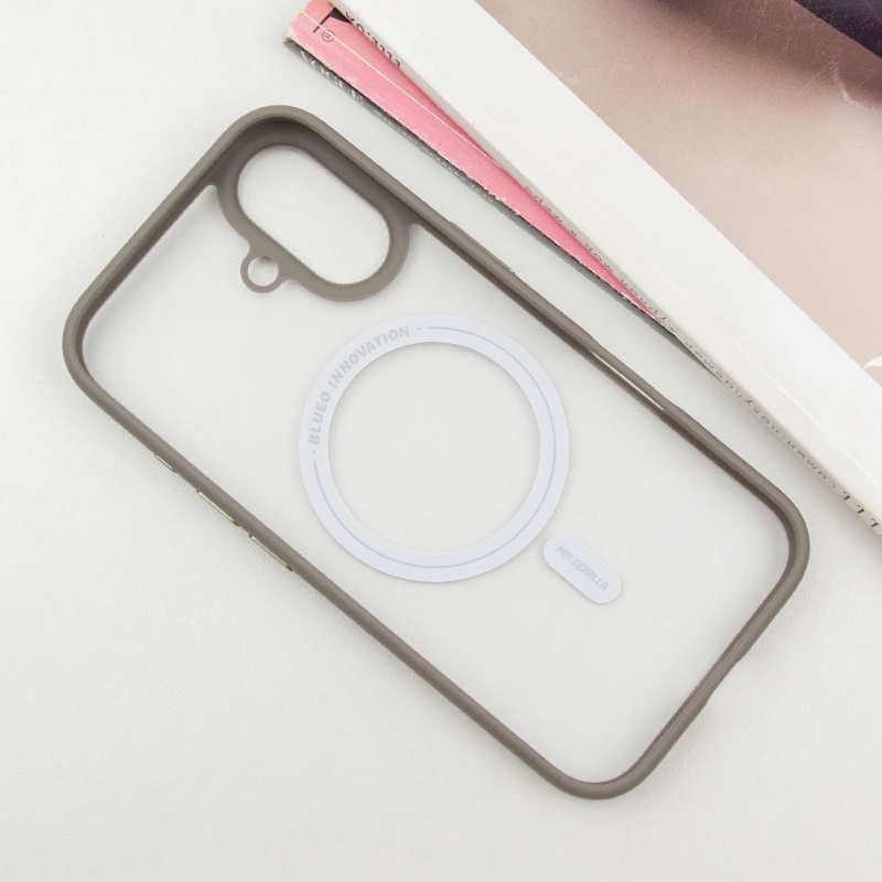 TPU+PC чехол Blueo Skin Friendly Frosted with Magnetic Fit для Apple iPhone 16 (6.1"), Серый / Grey 2, TPU+PC, купить оптом с доставкой