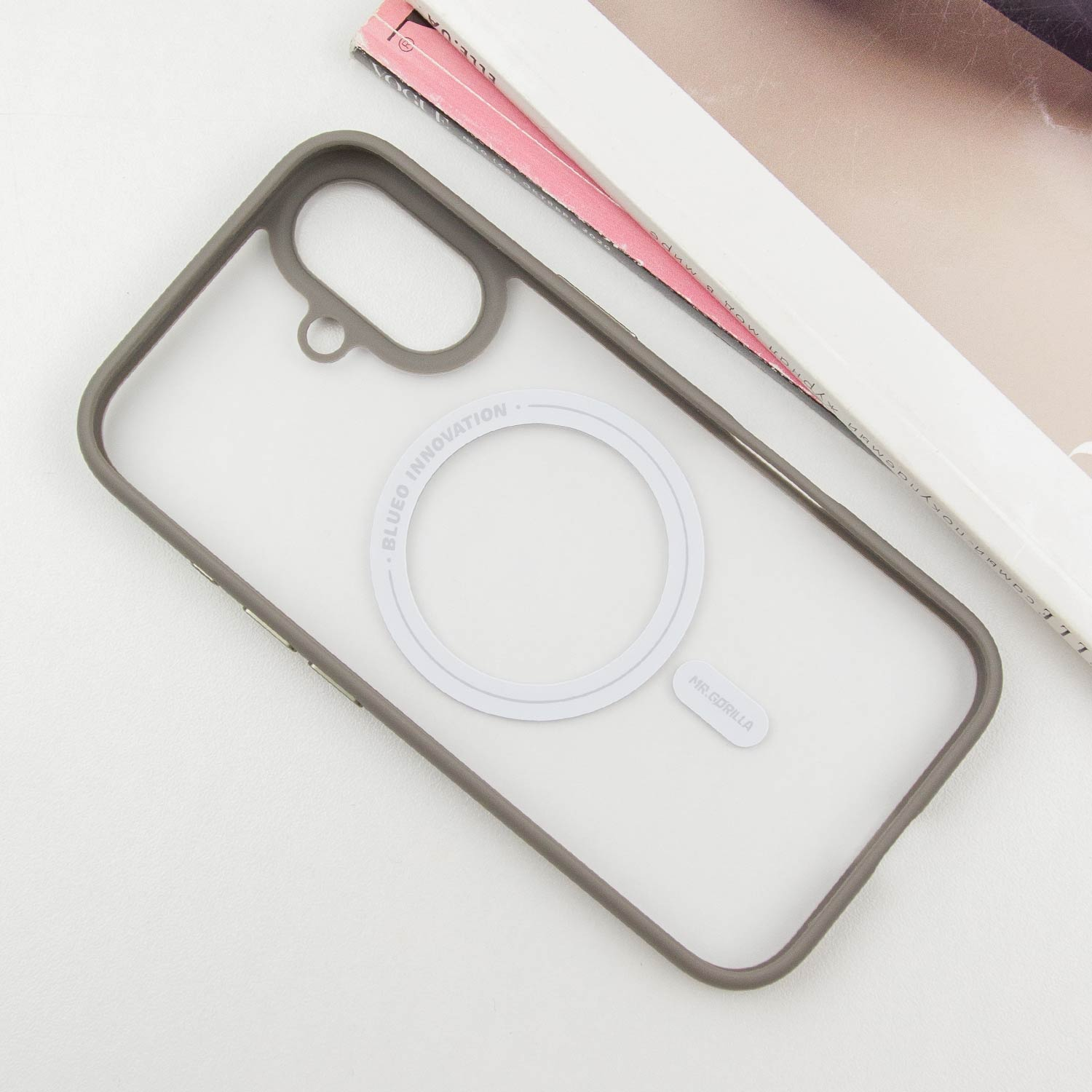 TPU+PC чехол Blueo Skin Friendly Frosted with Magnetic Fit для Apple iPhone 16 (6.1"), Серый / Grey 2, TPU+PC, купить оптом с доставкой