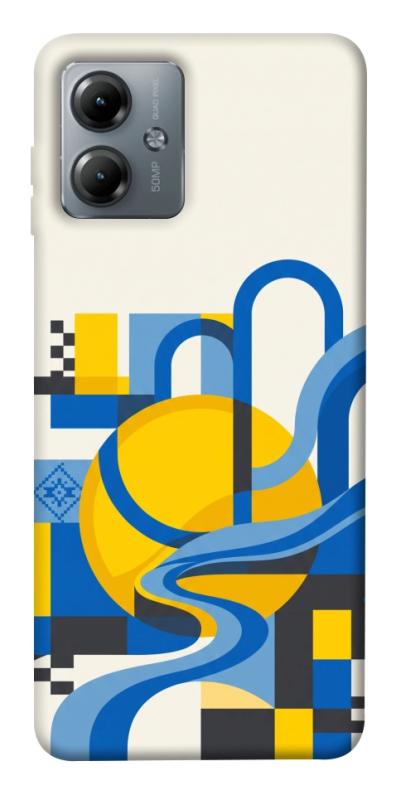 Чохол itsPrint Abstract mood для Motorola Moto G14, love ukraine, купити оптом з доставкою