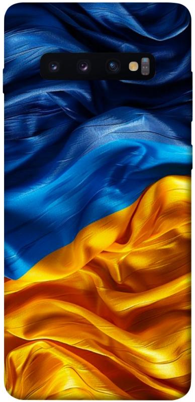 Чохол itsPrint Flag material для Samsung Galaxy S10+, love ukraine, купити оптом з доставкою