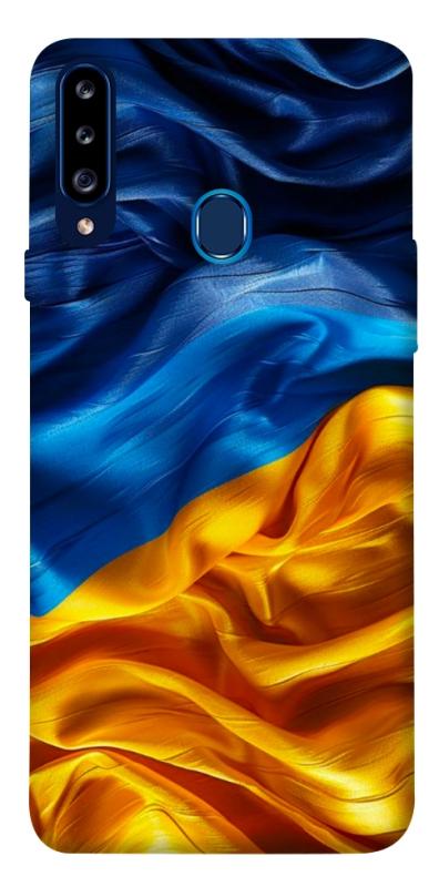 Чохол itsPrint Flag material для Samsung Galaxy A20s, love ukraine, купити оптом з доставкою