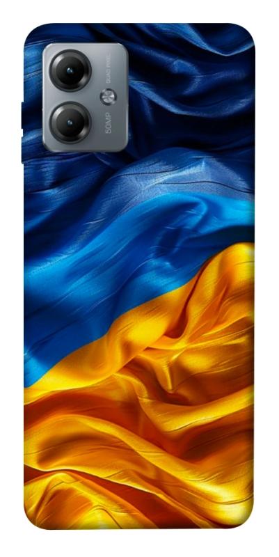 Чохол itsPrint Flag material для Motorola Moto G14, love ukraine, купити оптом з доставкою