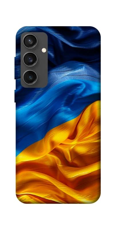 Чохол itsPrint Flag material для Samsung Galaxy S24 FE, love ukraine, купити оптом з доставкою