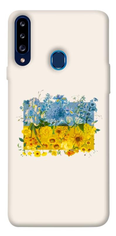 Чохол itsPrint Flower flag для Samsung Galaxy A20s, love ukraine, купити оптом з доставкою