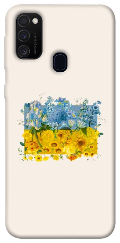 Чохол itsPrint Flower flag для Samsung Galaxy M30s / M21, love ukraine, купити оптом з доставкою