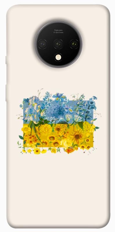 Чохол itsPrint Flower flag для OnePlus 7T, love ukraine, купити оптом з доставкою