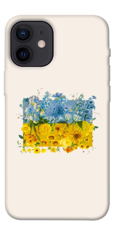 Чохол itsPrint Flower flag для Apple iPhone 12 mini (5.4"), love ukraine, купити оптом з доставкою