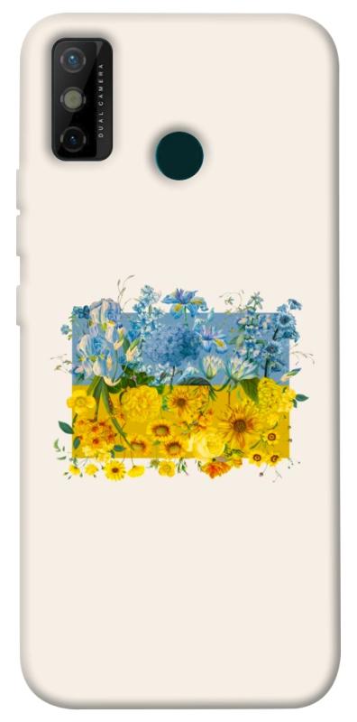 Чохол itsPrint Flower flag для TECNO Spark 6 Go, love ukraine, купити оптом з доставкою