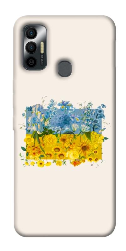Чохол itsPrint Flower flag для TECNO Spark 7, love ukraine, купити оптом з доставкою