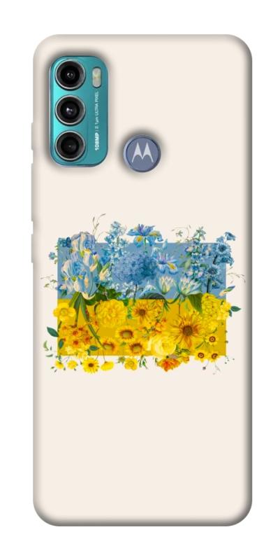 Чохол itsPrint Flower flag для Motorola Moto G60, love ukraine, купити оптом з доставкою