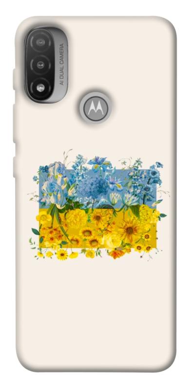 Чохол itsPrint Flower flag для Motorola Moto E20, love ukraine, купити оптом з доставкою