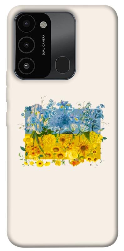 Чохол itsPrint Flower flag для TECNO Spark 8C, love ukraine, купити оптом з доставкою