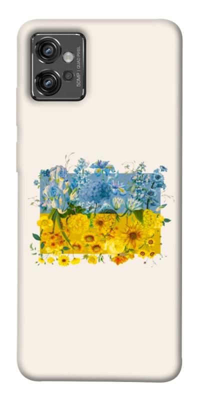 Чохол itsPrint Flower flag для Motorola Moto G32, love ukraine, купити оптом з доставкою