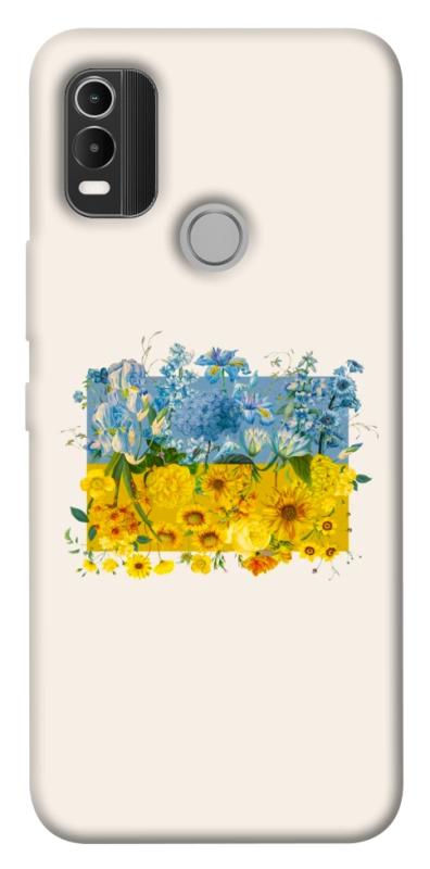 Чохол itsPrint Flower flag для Nokia C21 Plus, love ukraine, купити оптом з доставкою