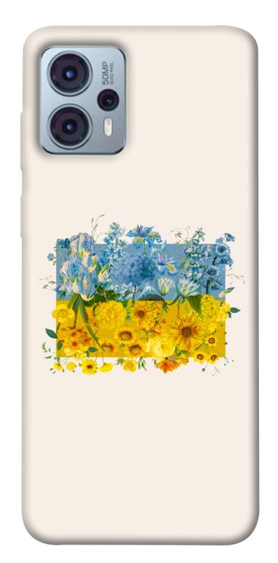 Чохол itsPrint Flower flag для Motorola Moto G23, love ukraine, купити оптом з доставкою