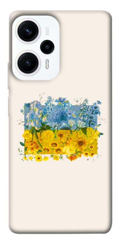 Чохол itsPrint Flower flag для Xiaomi Poco F5 / Note 12 Turbo, love ukraine, купити оптом з доставкою
