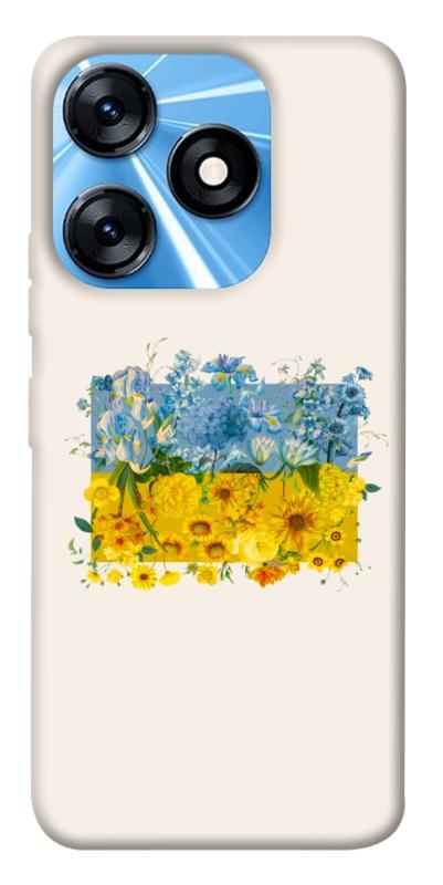 Чохол itsPrint Flower flag для TECNO Spark 10 Pro, love ukraine, купити оптом з доставкою