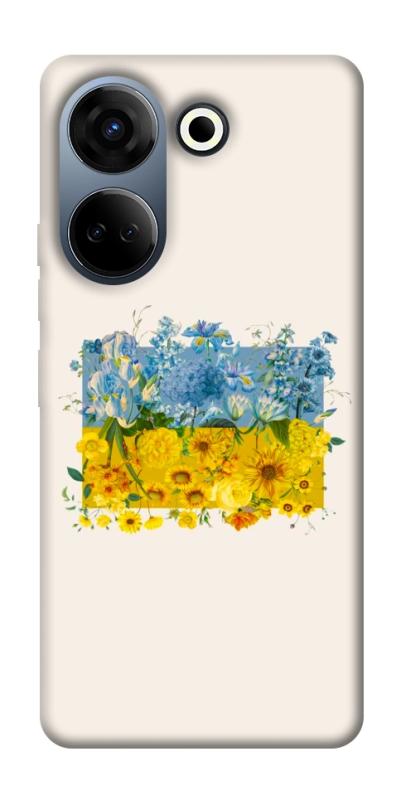Чохол itsPrint Flower flag для TECNO Camon 20 Pro (CK7n), love ukraine, купити оптом з доставкою