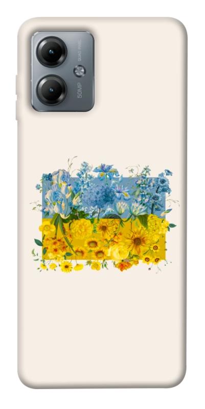 Чохол itsPrint Flower flag для Motorola Moto G14, love ukraine, купити оптом з доставкою