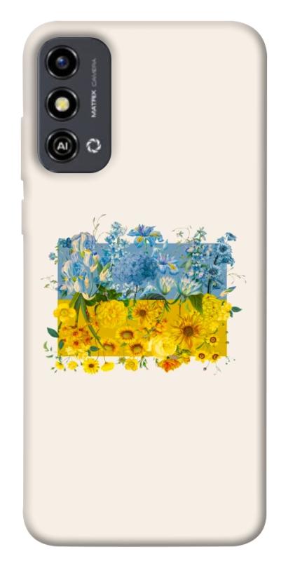 Чохол itsPrint Flower flag для ZTE Blade A53, love ukraine, купити оптом з доставкою