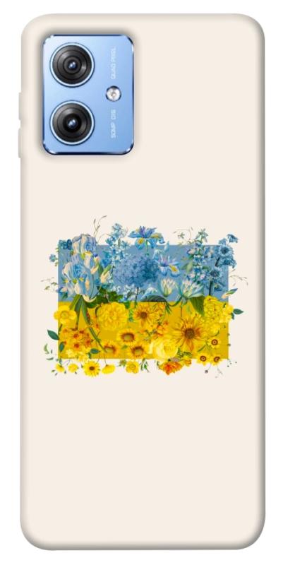 Чохол itsPrint Flower flag для Motorola Moto G84, love ukraine, купити оптом з доставкою