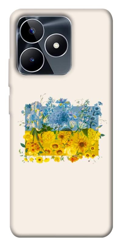 Чохол itsPrint Flower flag для Realme C53, love ukraine, купити оптом з доставкою