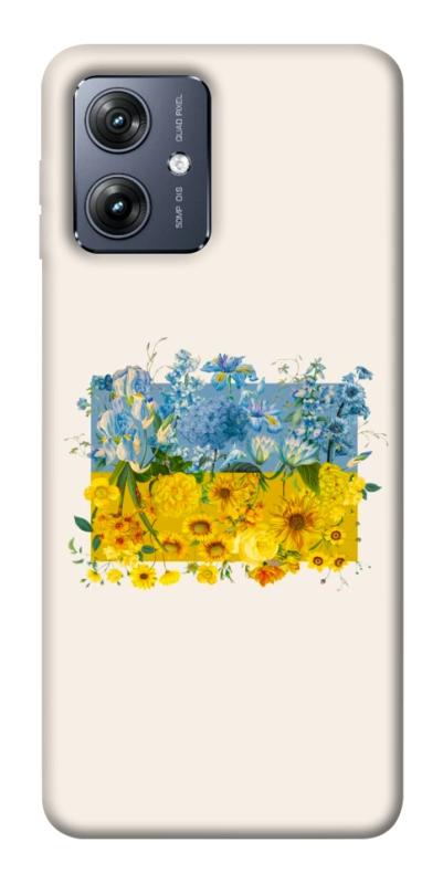 Чохол itsPrint Flower flag для Motorola Moto G54, love ukraine, купити оптом з доставкою