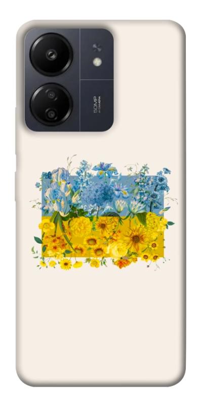 Чохол itsPrint Flower flag для Xiaomi Redmi 13C, love ukraine, купити оптом з доставкою