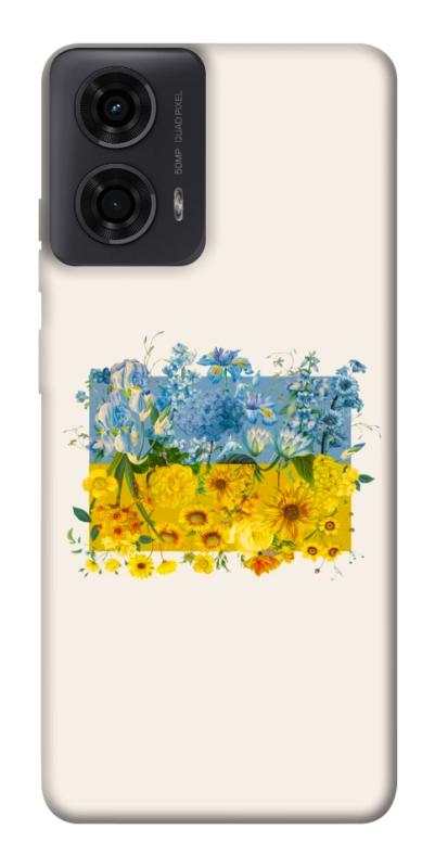 Чохол itsPrint Flower flag для Motorola Moto G24, love ukraine, купити оптом з доставкою