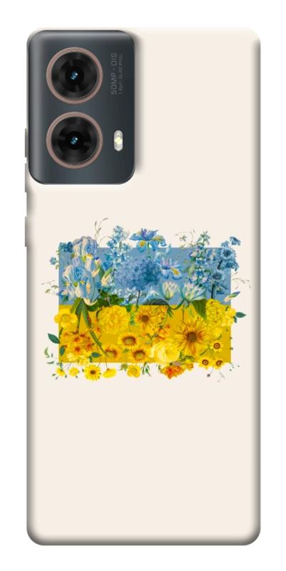 Чохол itsPrint Flower flag для Motorola Moto G85, love ukraine, купити оптом з доставкою