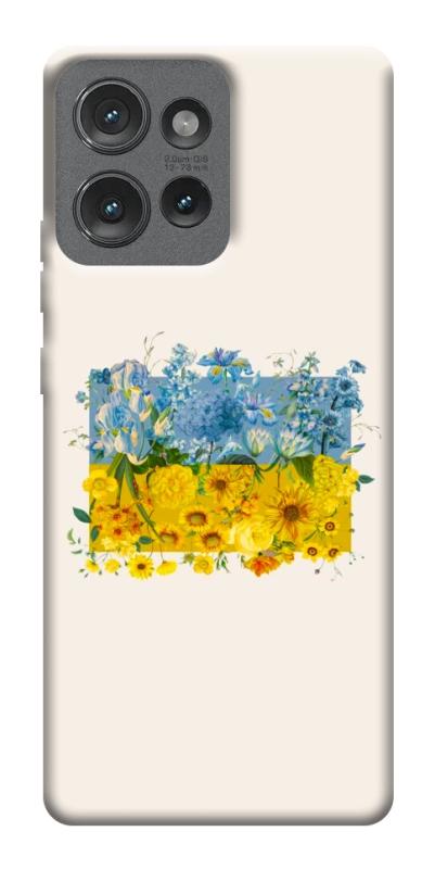 Чохол itsPrint Flower flag для Motorola Edge 50, love ukraine, купити оптом з доставкою
