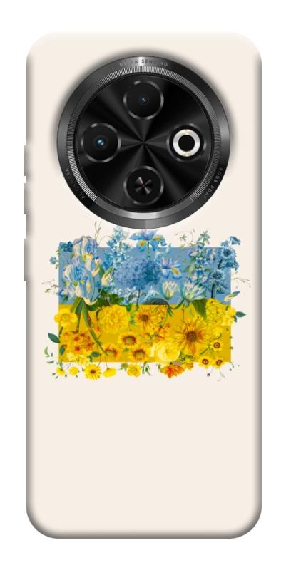 Чохол itsPrint Flower flag для TECNO Spark 30C, love ukraine, купити оптом з доставкою
