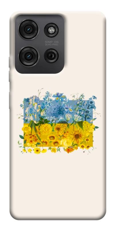 Чохол itsPrint Flower flag для Motorola Moto G75 5G, love ukraine, купити оптом з доставкою