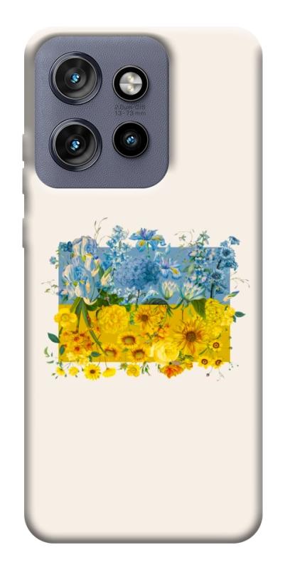 Чохол itsPrint Flower flag для Motorola Edge 50 Neo, love ukraine, купити оптом з доставкою