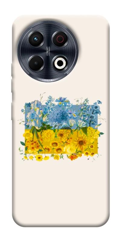 Чохол itsPrint Flower flag для TECNO Spark 30 Pro (KL7), love ukraine, купити оптом з доставкою
