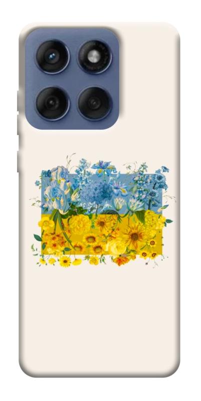 Чохол itsPrint Flower flag для Motorola Edge 60 Fusion, love ukraine, купити оптом з доставкою