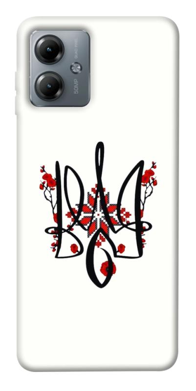 Чохол itsPrint Flower symbol для Motorola Moto G14, love ukraine, купити оптом з доставкою